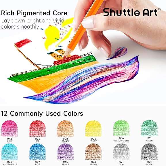Shuttle Art Colored Pencils Bulk, 408 Pack Coloring Pencil Set Plus 20 Sharpeners, 12 Assorted Colors, Classroom Pack School Supplies - Image 5