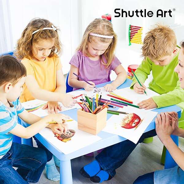 Shuttle Art Colored Pencils Bulk, 408 Pack Coloring Pencil Set Plus 20 Sharpeners, 12 Assorted Colors, Classroom Pack School Supplies - Image 6