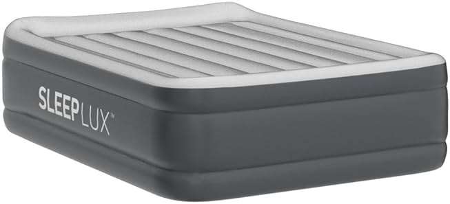 SLEEPLUX Durable Inflatable Air Mattress with Built-in Pump, Pillow and USB Charger, 22" Tall Queen - Image 4