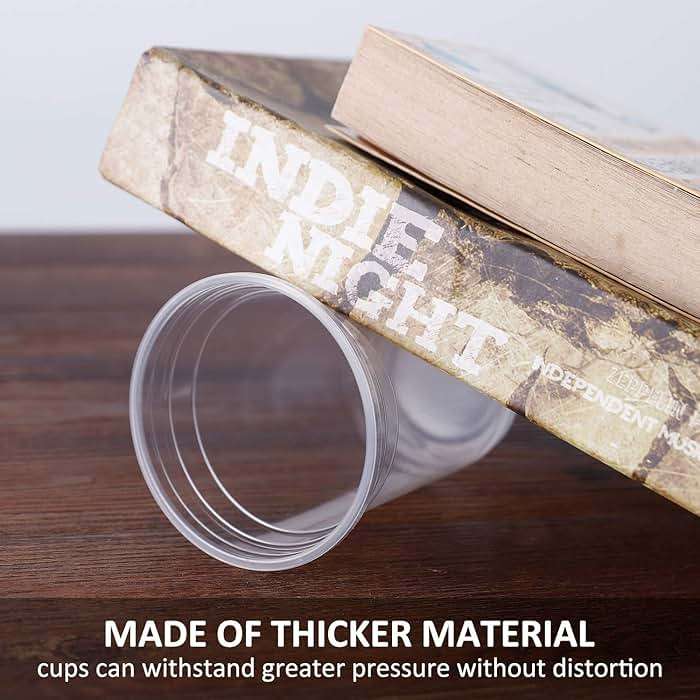 Disposable Clear Plastic Cups - 100 Pack, 14 Oz Water Cups - Image 4