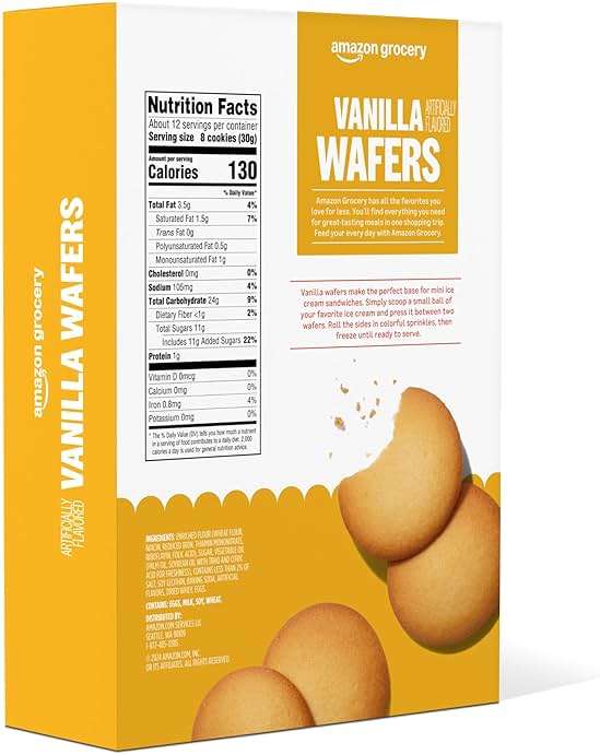 Amazon Grocery, Vanilla Wafers, 12 Oz - Image 2