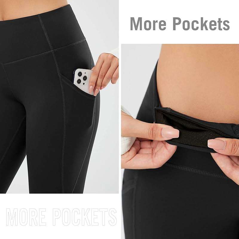baleaf Winter Clothing Women Leggings Fleece Lined Tights Thermal Warm Thick Cold Weather Gear 1 Pockets - Image 5