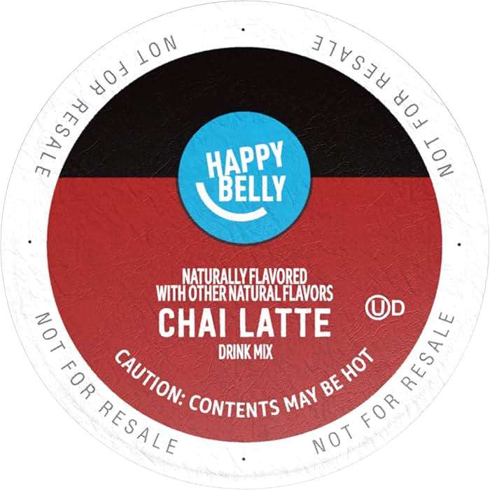 Amazon Brand - Happy Belly Tea Pods Compatible with 2.0 K-Cup Brewers, Chai Latte, 24 Count (Previously Solimo) - Image 4