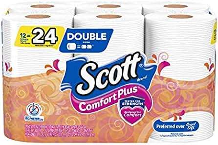 Scott ComfortPlus Toilet Paper, 12 Double Rolls, Bath Tissue (2 Pack) - Image 2