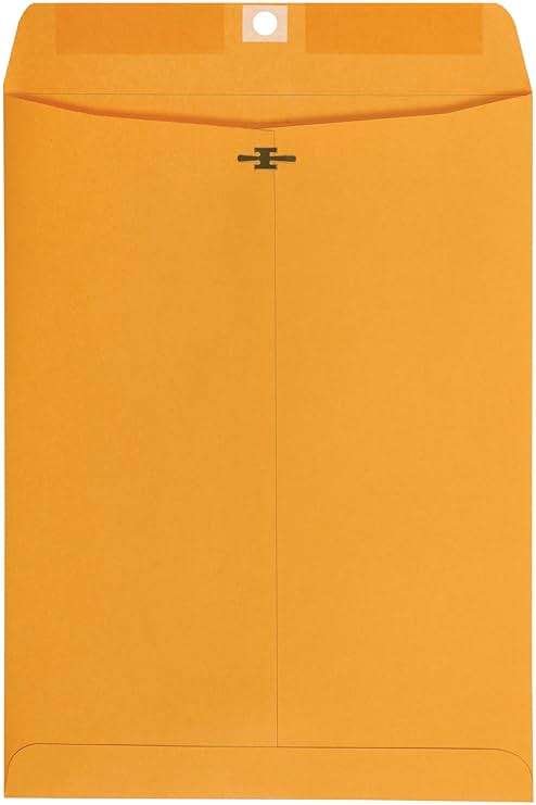 Amazon Basics Clasp Kraft Envelopes for Documents, Gummed Mailing Envelope, 9" x 12", 100-Pack - Image 4