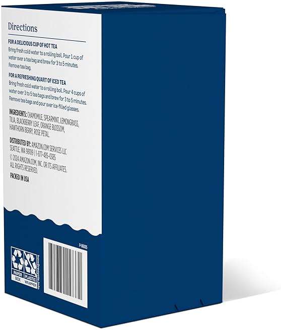 Amazon Grocery, Night Time Herbal Tea, Caffeine Free, 1.1 Oz, 20 Ct - Image 3