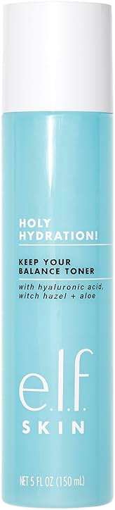 e.l.f. SKIN Keep Your Balance Toner, Gentle, Refreshing, Removes Makeup & Impurities, Hydrates, Cleanses, Soothes, Infused with Hyaluronic Acid, Witch Hazel and Aloe, 5.07 Fl Oz - Image 1