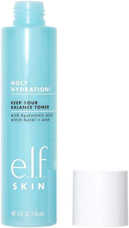 e.l.f. SKIN Keep Your Balance Toner, Gentle, Refreshing, Removes Makeup & Impurities, Hydrates, Cleanses, Soothes, Infused with Hyaluronic Acid, Witch Hazel and Aloe, 5.07 Fl Oz - Image 4
