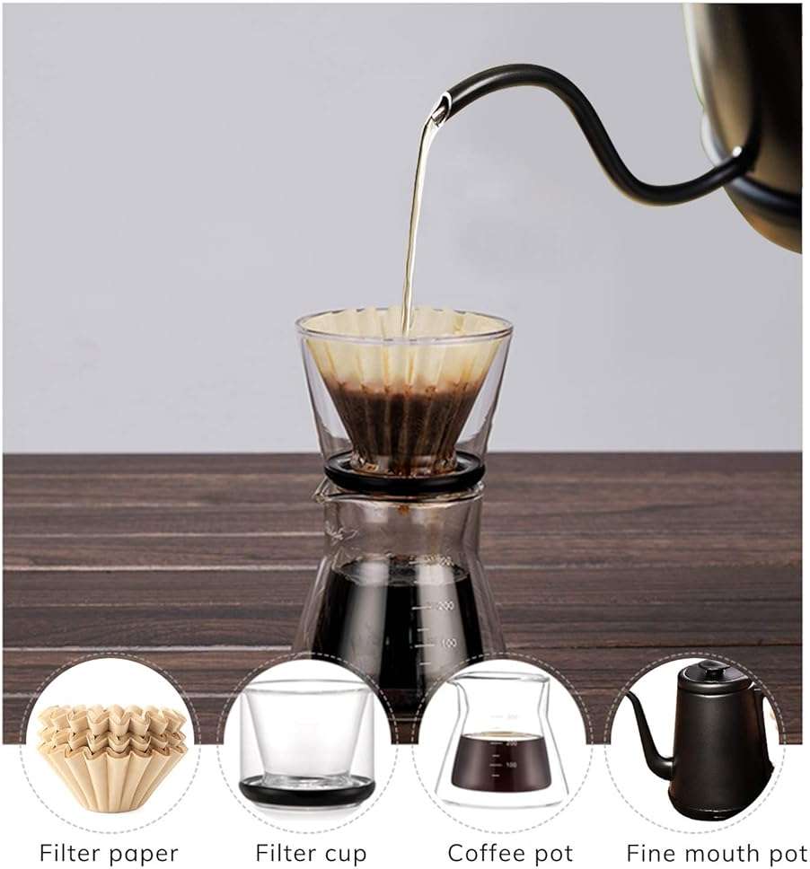EUSOAR 1-4 Cup Disposable Coffee Filters, 100 count Filter Replacement, Natural Brown Unbleached, fit small Basket Style Single Serve Coffee Makers, for Home Office Use Pour Over and Drip Coffee Maker - Image 4