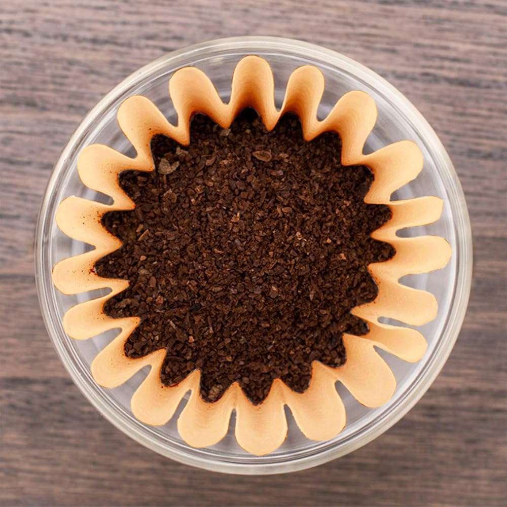 EUSOAR 1-4 Cup Disposable Coffee Filters, 100 count Filter Replacement, Natural Brown Unbleached, fit small Basket Style Single Serve Coffee Makers, for Home Office Use Pour Over and Drip Coffee Maker - Image 6