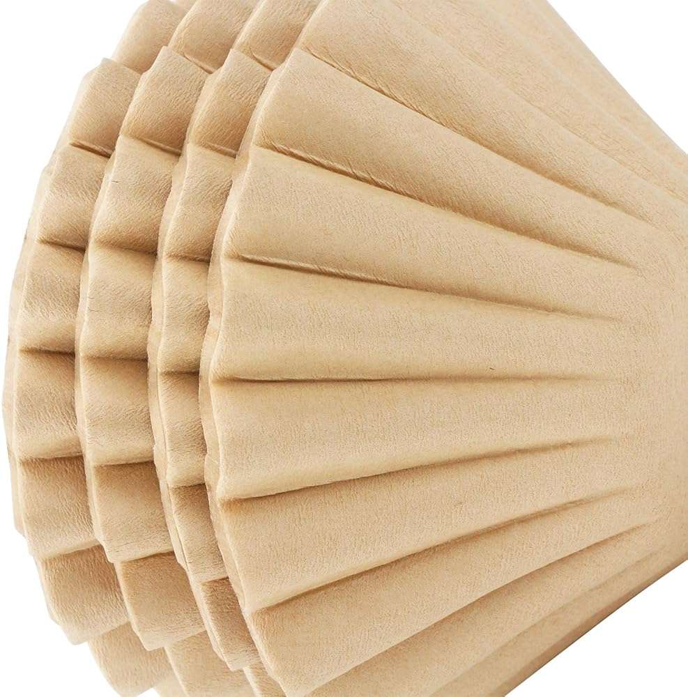 EUSOAR 1-4 Cup Disposable Coffee Filters, 100 count Filter Replacement, Natural Brown Unbleached, fit small Basket Style Single Serve Coffee Makers, for Home Office Use Pour Over and Drip Coffee Maker - Image 8