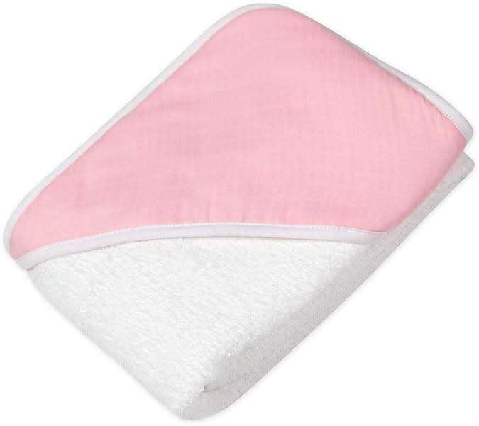 HonestBaby Unisex Baby 2-Pack Organic Cotton Hooded Towels Bandana, Rose Blossom, One Size US - Image 4