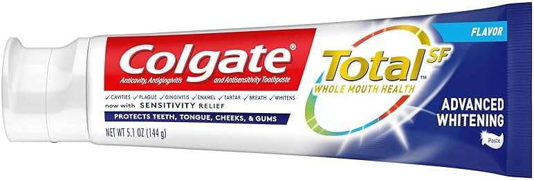 Colgate Colgate Total Advanced Whitening Toothpaste with Fluoride, Multi Benefit Toothpaste with Sensitivity Relief and Cavity Protection - 5.1 ounce (2 Pack), 5.1 Ounce (Pack of 2), 10.2 Ounce - Image 7