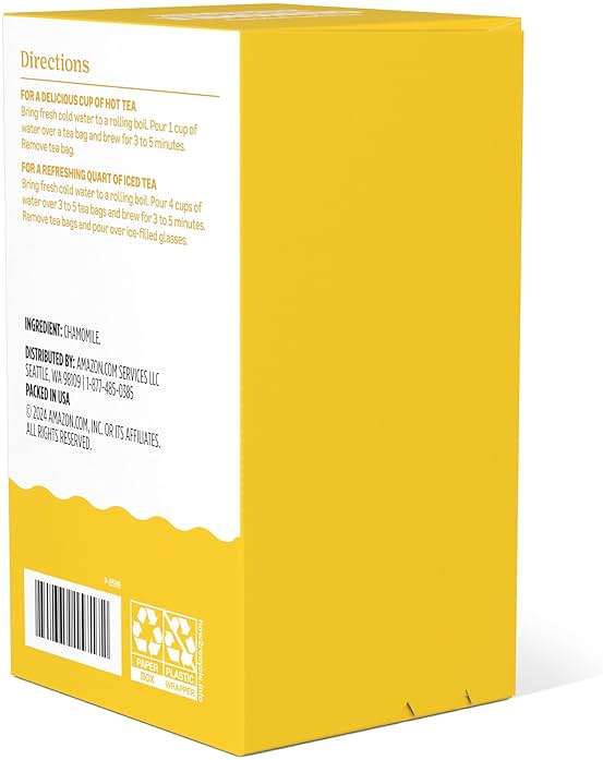 Amazon Grocery, Chamomile Herbal Tea Bags, 20 Ct - Image 3