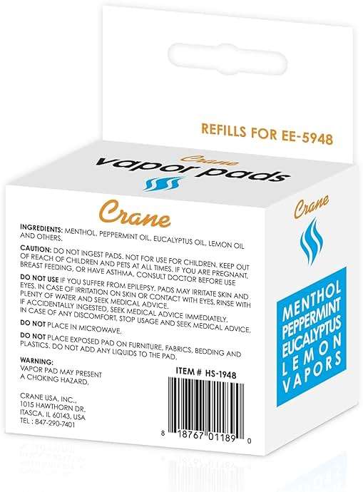Crane Vapor Pads for EE-5948 Cordless Personal Steam Inhaler, White, 12 Count (Pack of 1) - Image 3