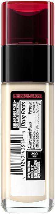 L'Oreal Paris Makeup Infallible Up to 32 Hour Fresh Wear Lightweight Foundation, 390 Snow, 1 Fl Oz, Packaging May Vary - Image 9