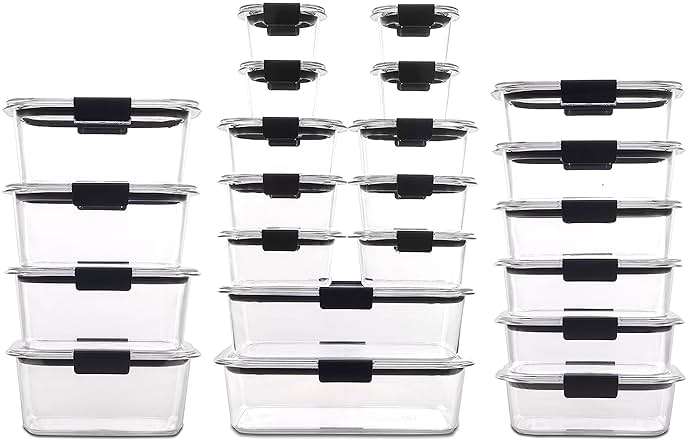Rubbermaid Brilliance BPA Free 44-Piece Food Storage Containers Set Airtight Leak-Proof with Lids for Meal Prep Lunch and Leftovers - Image 2
