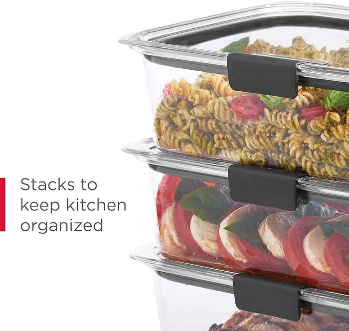 Rubbermaid Brilliance BPA Free 44-Piece Food Storage Containers Set Airtight Leak-Proof with Lids for Meal Prep Lunch and Leftovers - Image 7