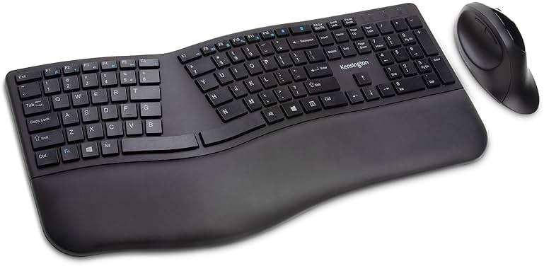 Kensington Pro Fit Ergonomic Wireless Keyboard and Mouse - Black (K75406US) - Image 1