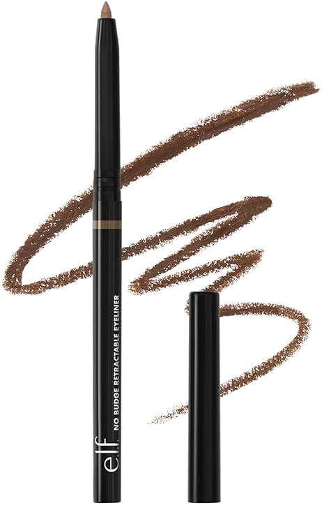 e.l.f. No Budge Retractable Eyeliner, Creamy, Ultra-Pigmented & Waterproof, Creates Bold & Defined Lines, Vegan & Cruelty-Free, Coffee - Image 1