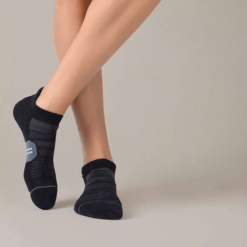 CS CELERSPORT Men's Ankle Running Socks with Cushion, Arch Support Low Cut Athletic Tab Socks for Men Women 6 Pack - Image 7