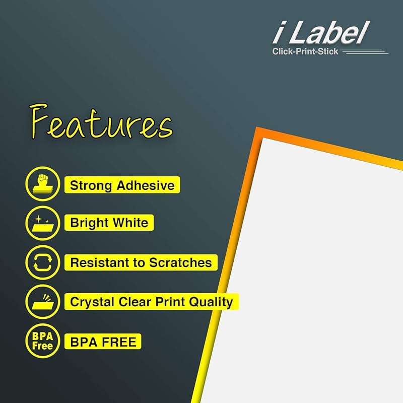 8.5" x 11" Full Sheet Label Sticker Paper for Laser & Inkjet Printers[500 Sheets,500 Labels] - Image 5