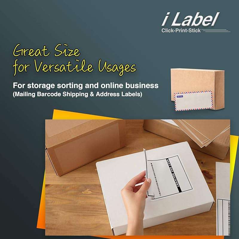 8.5" x 11" Full Sheet Label Sticker Paper for Laser & Inkjet Printers[500 Sheets,500 Labels] - Image 9