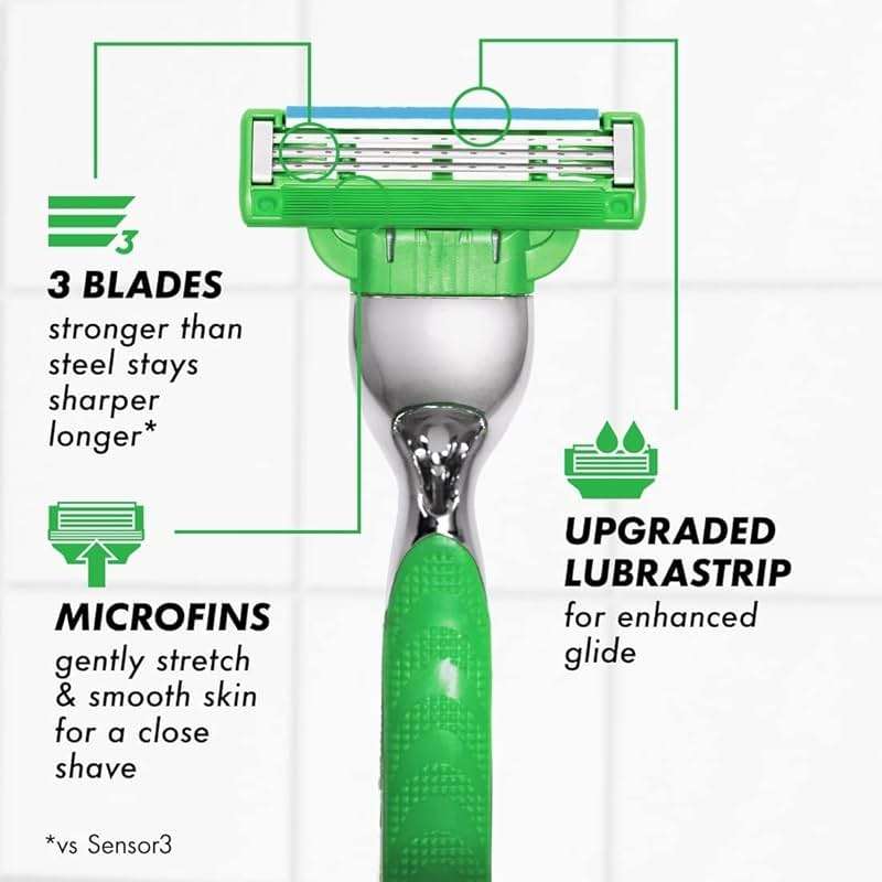 Gillette Mach3 Sensitive Shaving Razor for Men, 1 Handle and 5 Blade Refills, for Sensitive Skin - Image 2