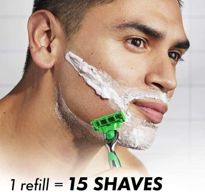Gillette Mach3 Sensitive Shaving Razor for Men, 1 Handle and 5 Blade Refills, for Sensitive Skin - Image 3