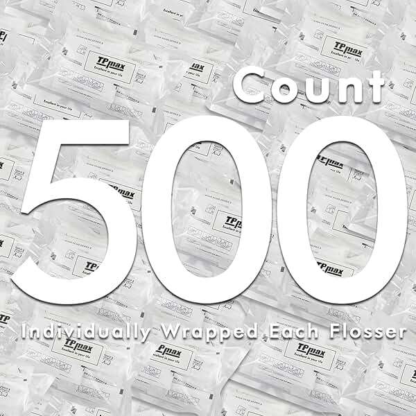500 Count Dental Flossers Each Individually Wrapped, Floss Singles Bag, Travel Hotel Restaurant Office Car Dental Floss, Floss Picks Oral Care Teeth Clean Flat Wire - Image 5