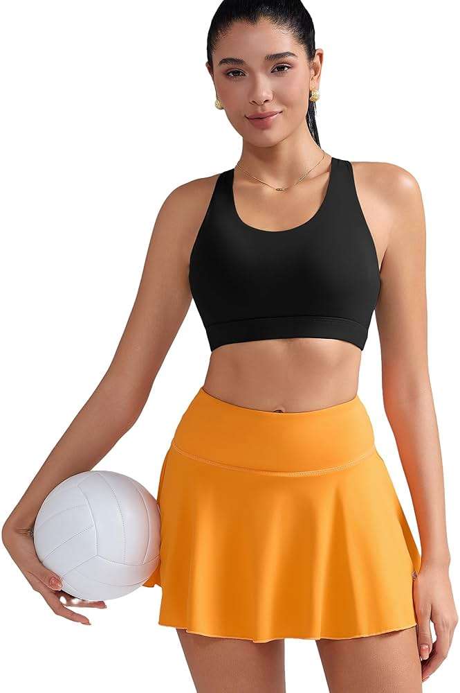 RUNNING GIRL Sports Bras for Women,Padded Strappy Sports Bras Criss-Cross Back Medium Support Sports Bras with Removable Cups - Image 2