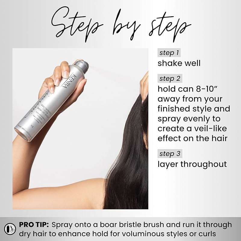 Kenra Platinum Voluminous Touch Memory Spray 12 | Bodifying, Fullness Hairspray | Lasting Sytle Memory for 96 Hours | Soft, Touchable Volume | All Hair Types - Image 4