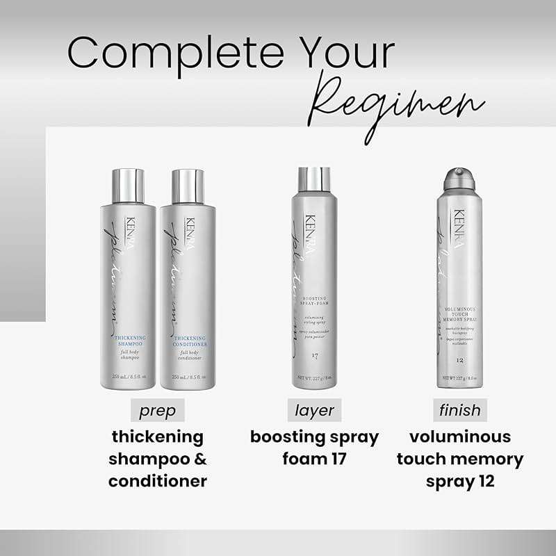 Kenra Platinum Voluminous Touch Memory Spray 12 | Bodifying, Fullness Hairspray | Lasting Sytle Memory for 96 Hours | Soft, Touchable Volume | All Hair Types - Image 5
