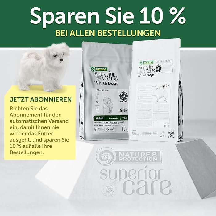 Nature's Protection Dry Dog Food for Small Breed - High Protein Tear Stain Diet for White & Light Fur Adult Dogs - Small Bites Kibble (Superior Care - Lamb and Rice, 3.3 lb) - Image 9