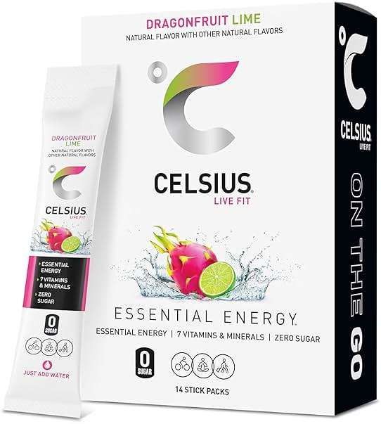 CELSIUS® On-The-Go Powder Sticks Dragonfruit Lime, Essential Energy 2.8 Oz - Image 1
