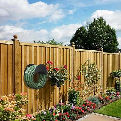 GARTOL Garden Hose Holder Heavy Duty Wall Mount, High Carbon Steel Hose Hanger for Outside Yard, Rust Proof - Image 2