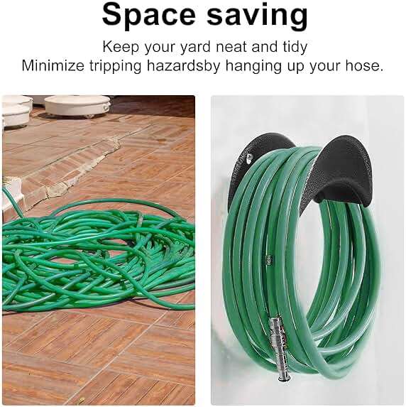GARTOL Garden Hose Holder Heavy Duty Wall Mount, High Carbon Steel Hose Hanger for Outside Yard, Rust Proof - Image 6