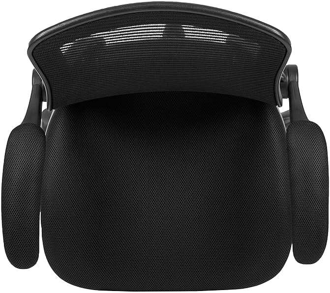 Flash Furniture Kale Mid-Back Swivel Office Chair with Adjustable Foot Ring, Lumbar Support, and Seat Height, Ergonomic Mesh Executive Chair, Black - Image 10