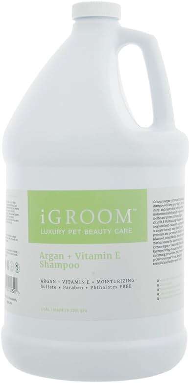 iGroom Argan+Vitamin E Dog Shampoo, Groom Like a Professional, Enhanced Cleaning Power, Recommended pH Balance, Made in USA, Gallon - Image 1