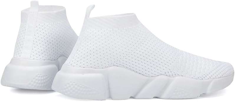 Santiro Mens Walking Shoes Breathable Knit Slip On Sneakers Lightweight Athletic Gym Shoes - Image 3