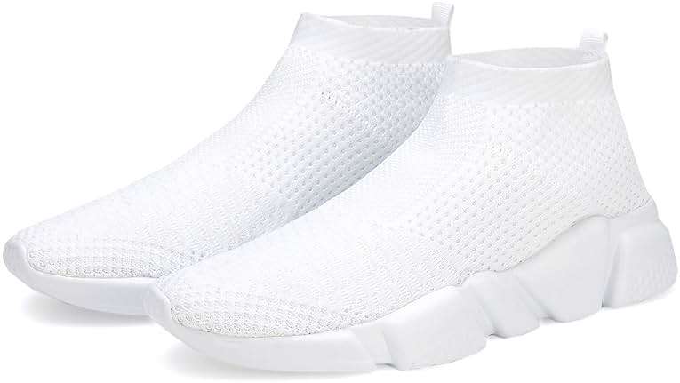 Santiro Mens Walking Shoes Breathable Knit Slip On Sneakers Lightweight Athletic Gym Shoes - Image 7