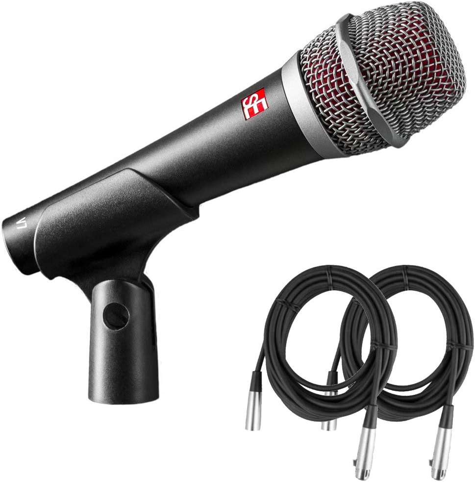 sE Electronics V7 Handheld Dynamic Microphone Bundle with 2 XLR Cables - Image 1