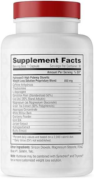 Metabolic Nutrition, Hydravax - Premium Diuretic Water Pills, Natural & Safe, Eliminates Water Retention, with Dandelion, Magnesium, Green Tea Extract, Cranberry Powder, 30 Capsules, 1 Dose Daily - Image 3