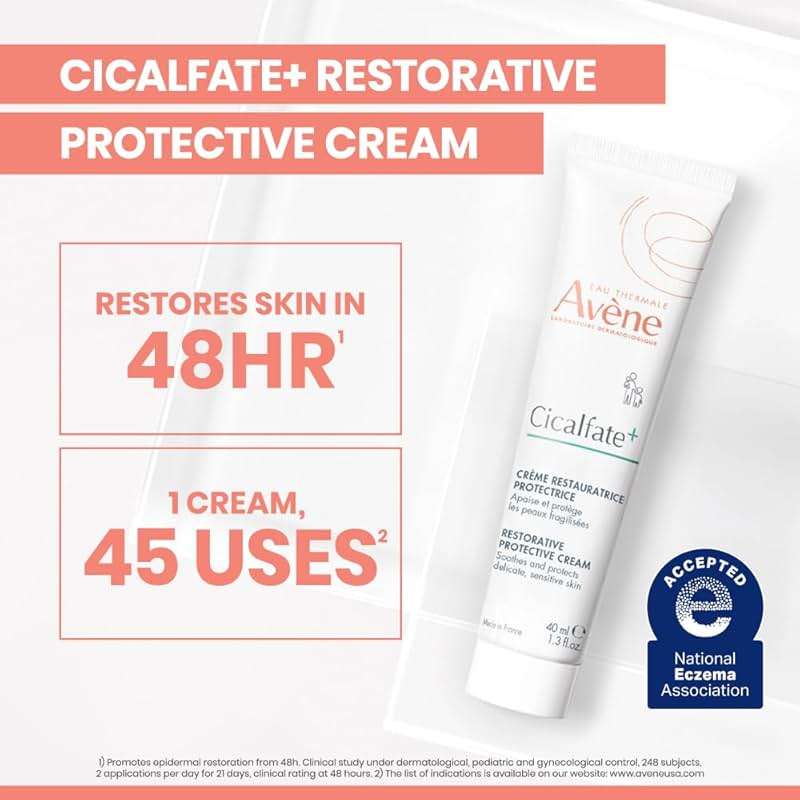 Avène Cicalfate+ Restorative Protective Cream, Face Moisturizer, Skin Face Cream, Body Cream for Sensitive Skin, Helps Restore Skin Barrier, Restorative Cream, Safe for Infants, Kids & Adults - Image 2