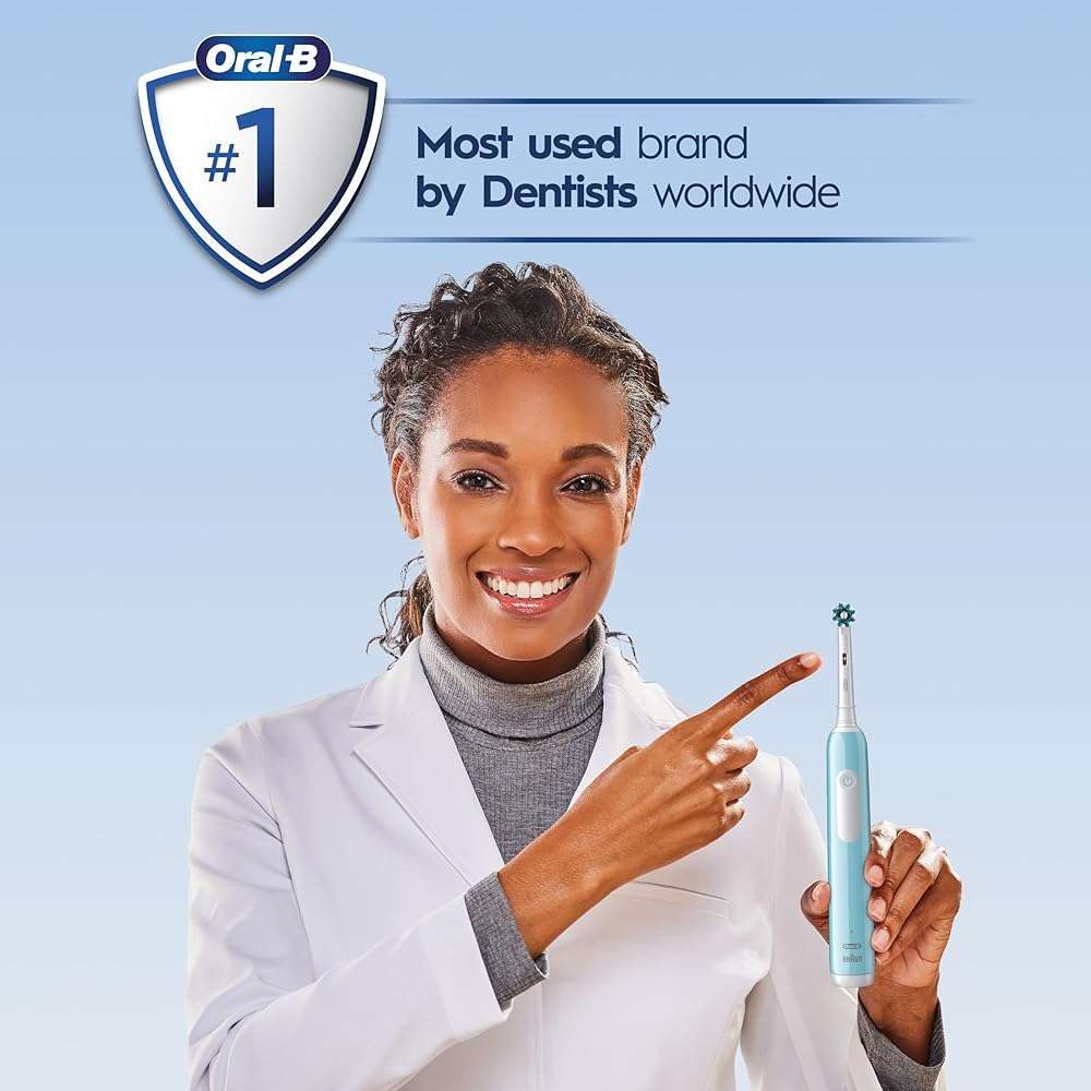 Oral-B Pro 1000 CrossAction Electric Toothbrush, Green - Image 8