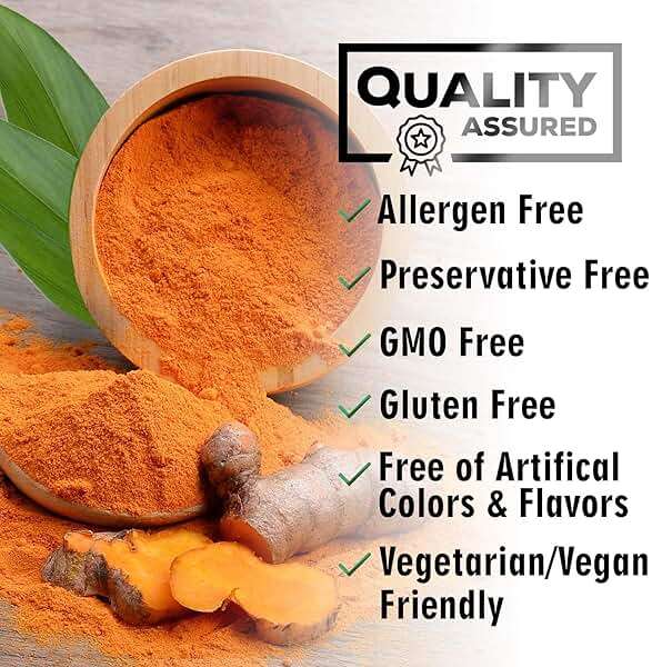 Turmeric Curcumin Supplement - 2400mg Organic Turmeric Per Serving - 95% Curcuminoids & BioPerine Black Pepper Extract for Best Absorption - Natural Vegan Joint Support, Bottled in USA - 240 Capsules - Image 8