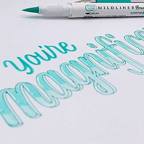 Zebra Mildliner highlighter Brush pen, 25 Pastel Color set with Original Pen Case - Image 3