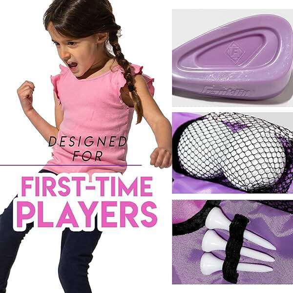 Franklin Sports Kids Golf Set - Youth Adjustable Plastic Golf Club Set - Kids Plastic Golf Set with Bag & Balls - Adjustable Length Clubs for Toddlers - Pink - Image 7