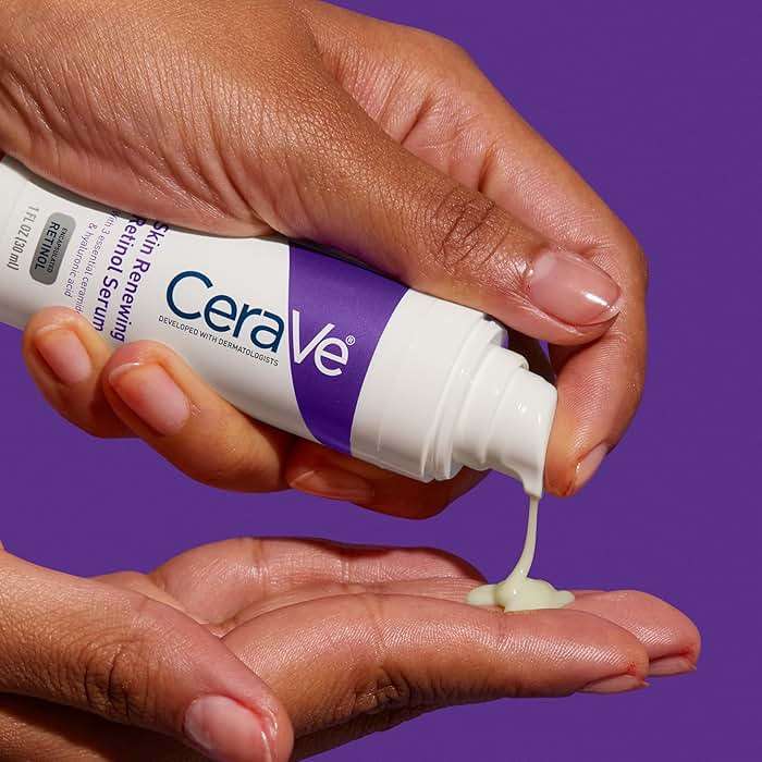 CeraVe Anti Aging Retinol Serum For Face, Encapsulated Retinol With Hyaluronic Acid, Niacinamide & Ceramides, Smooths Wrinkles & Fine Lines, Gentle Skin Brightening Serum, Fragrance Free, 1 Oz - Image 7