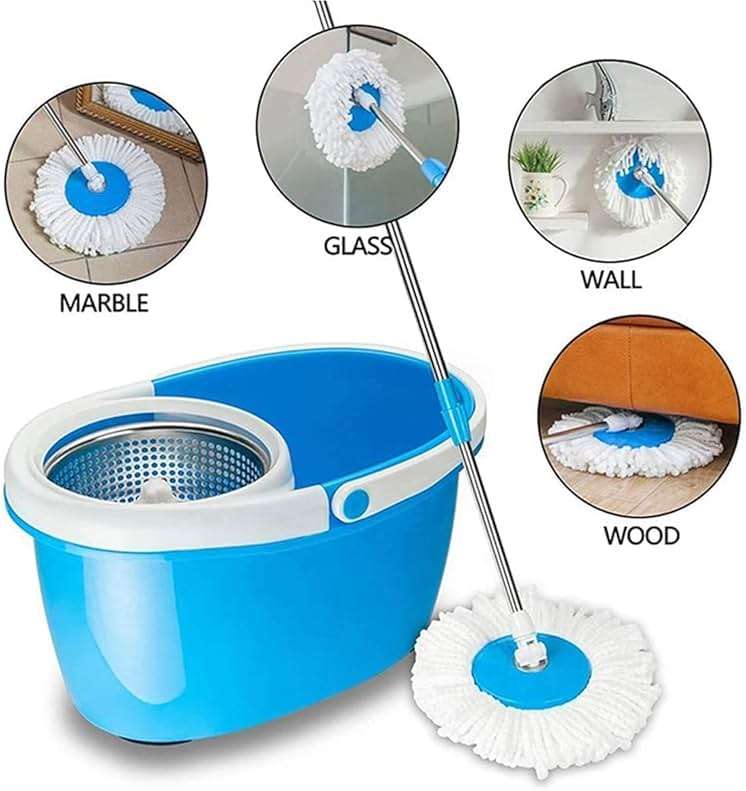 5 PCS Microfiber Replacement Mop Head Spin Mop Head Replacement 5-Pack, Microfiber Refill Heads Universal for 360 Spin Magic Mopping, Round Shape Standard Size White - Image 6